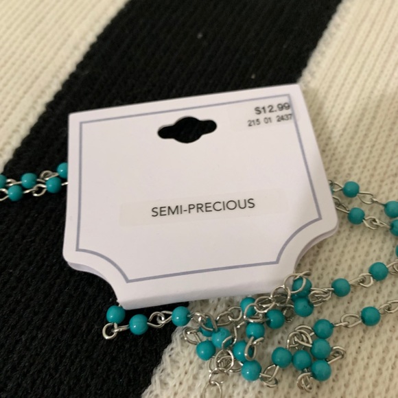 Target Turquoise Bead/Crystal Eye Necklace - Picture 6 of 7